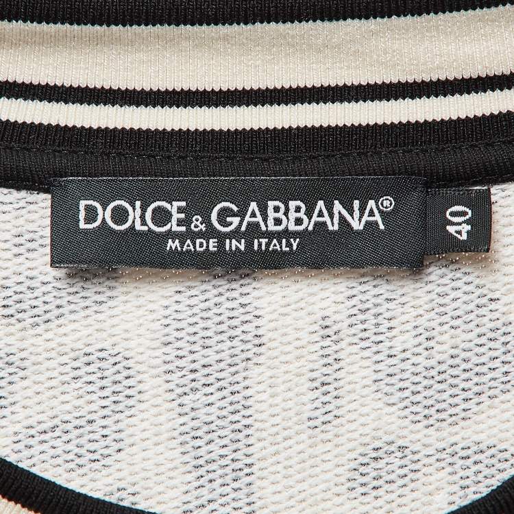 Pre Owned Dolce & Gabbana Brown Leopard Print Cotton Sweatshirt S