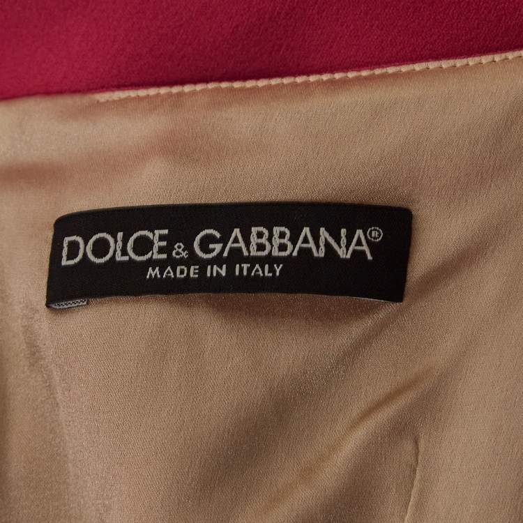 مملوكة مسبقًا Dolce & Gabbana Pink Crepe Sleeveless Flared Midi Dress M