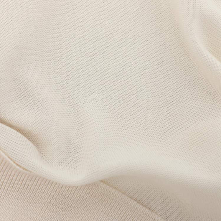Pre Owned Dolce & Gabbana Cream Silk Knit Button Front Cardigan L