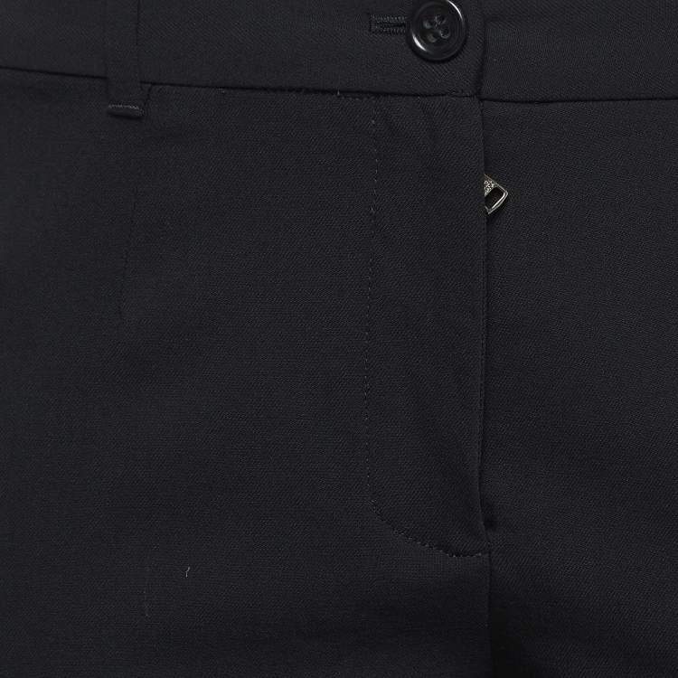 Pre Owned Dolce & Gabbana Black Wool Formal Trousers M