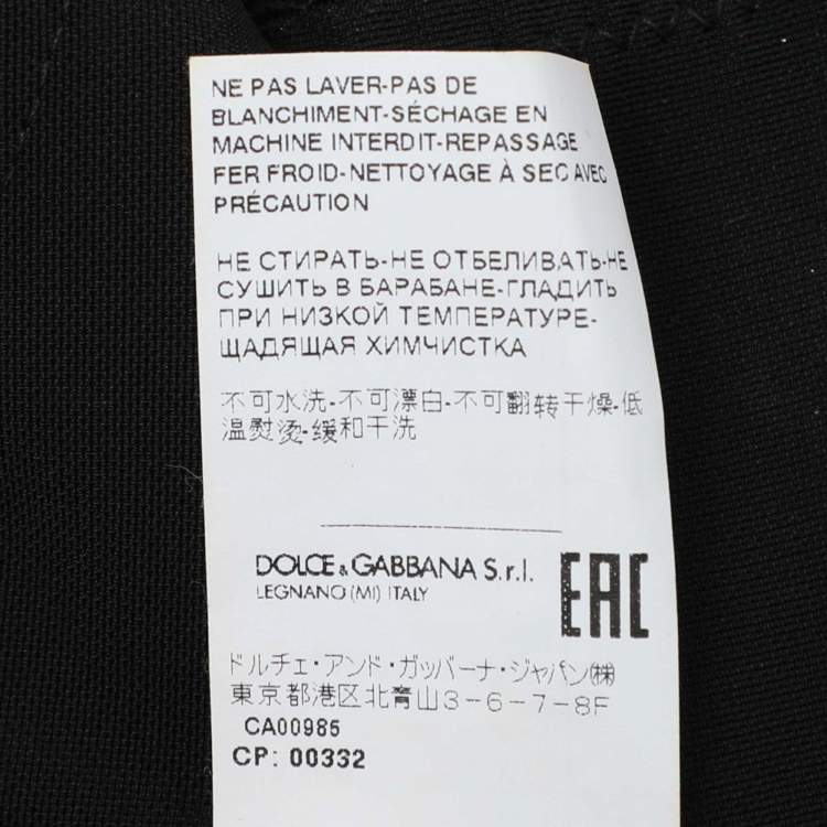 Pre Owned Dolce & Gabbana Black Nylon Bustier Midi Dress S