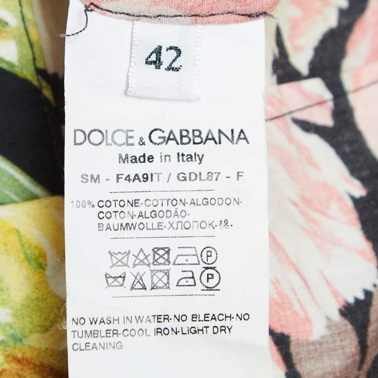 Pre Owned Dolce & Gabbana Multicolor Floral Print Poplin Tiered Short Skirt M