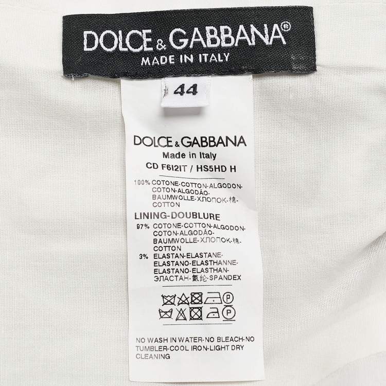 Pre Owned Dolce & Gabbana Green Leaves Print Cotton Halter Neck Short Dress M