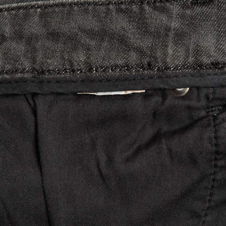 Pre Owned Dolce & Gabbana Grey Distressed Denim Jeans S Waist 26"