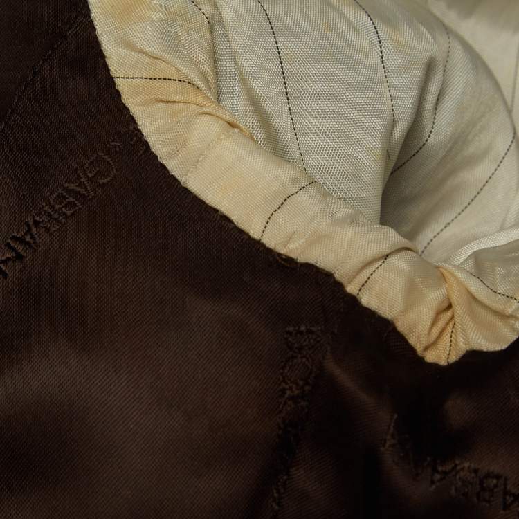 Pre Owned Dolce & Gabbana Vintage Tan Corduroy Button Front Jacket M