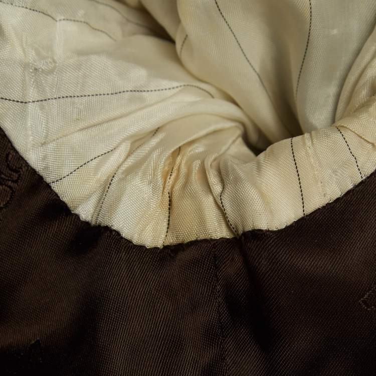 Pre Owned Dolce & Gabbana Vintage Tan Corduroy Button Front Jacket M