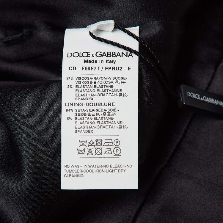 Pre Owned Dolce & Gabbana Black Angels Print Georgette Maxi Dress M