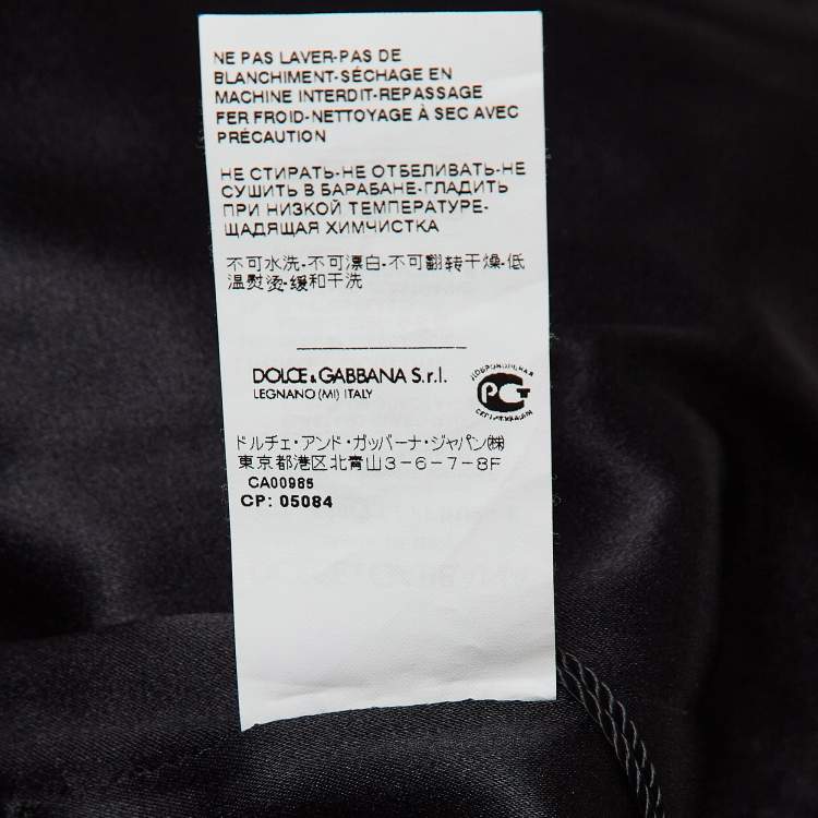 Pre Owned Dolce & Gabbana Black Angels Print Georgette Maxi Dress M