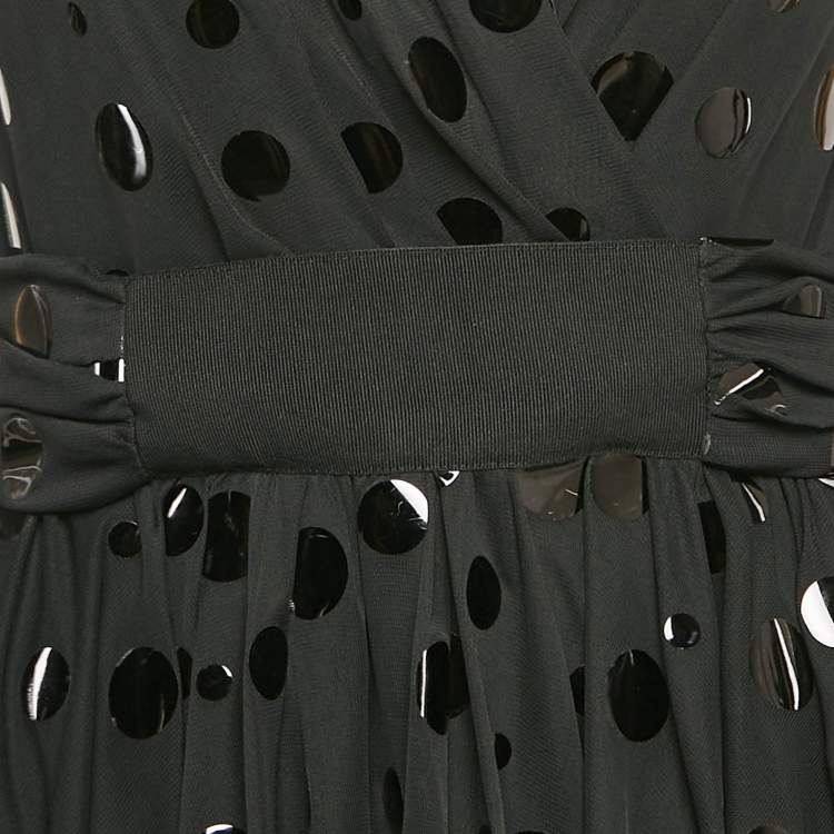 Pre Owned Dolce & Gabbana Black Sequin  Jersey Sleeveless Short Dress M