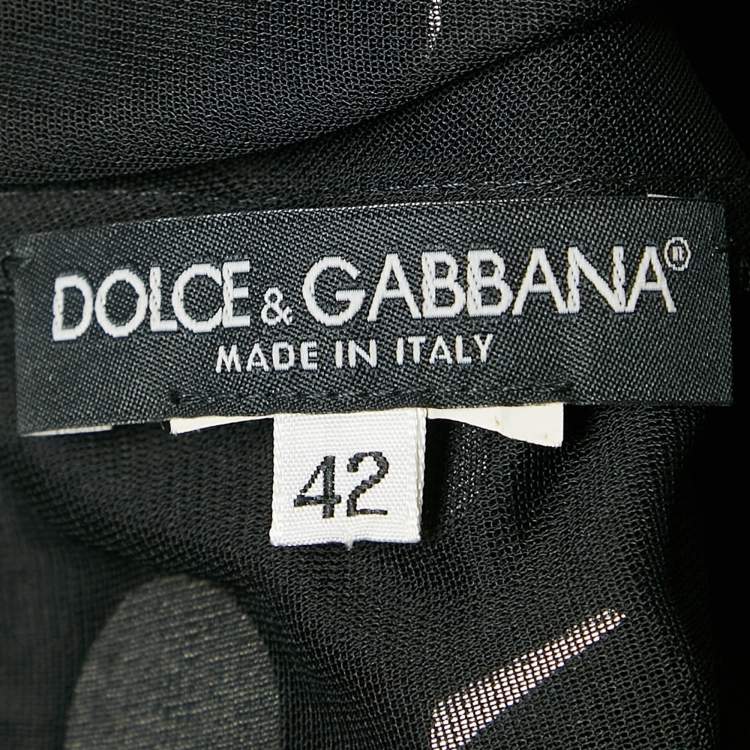 Pre Owned Dolce & Gabbana Black Sequin  Jersey Sleeveless Short Dress M