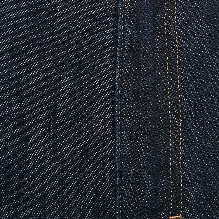 Pre Owned Dolce & Gabbana Dark Blue Denim Wide Leg Jeans S