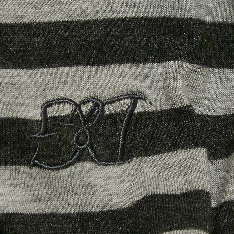 مملوكة مسبقًا Dolce & Gabbana Grey Stripe Jersey Full Sleeve Top S