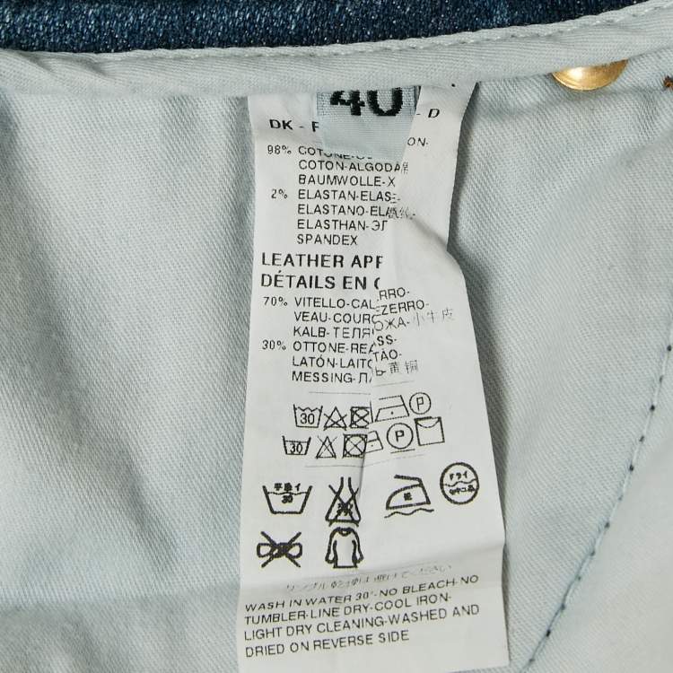 Pre Owned Dolce & Gabbana Blue Washed Denim Mini Skirt S