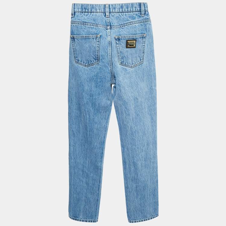 Pre Owned Dolce & Gabbana Blue Denim High Rise Jeans S Waist 25"