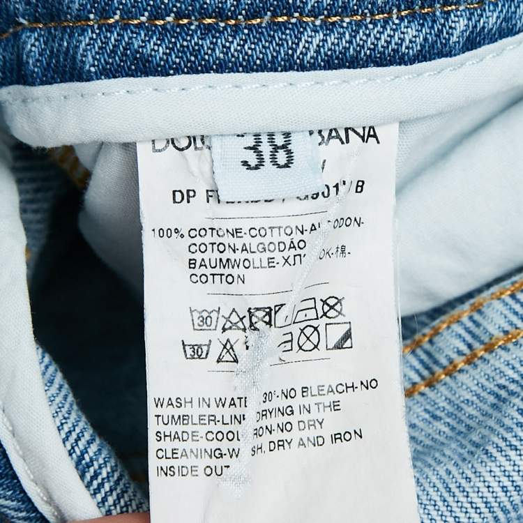 Pre Owned Dolce & Gabbana Blue Denim High Rise Jeans S Waist 25"