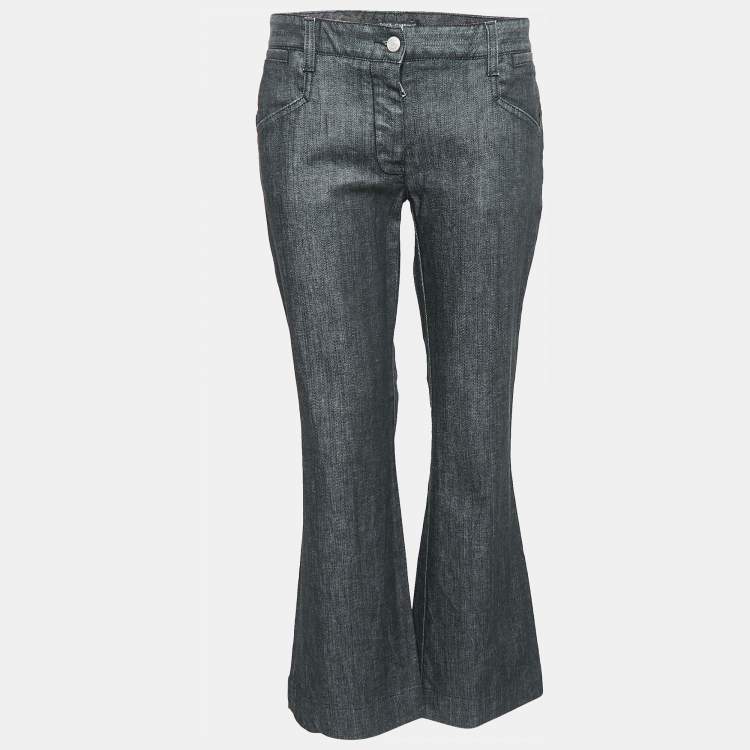 Pre Owned Dolce & Gabbana Black Denim Flared Jeans L Waist 35"