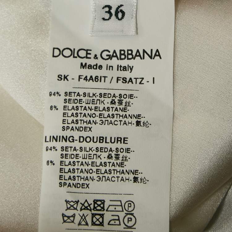 Pre Owned Dolce & Gabbana Pink/Black Rose Print Silk Flared Midi Skirt XS
