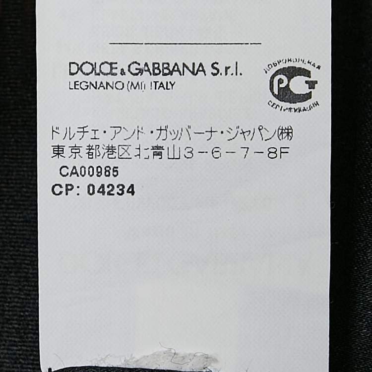 Pre Owned Dolce & Gabbana Black Wool Felt Double Breasted Coat S