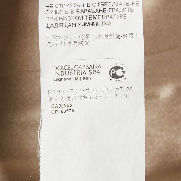 Pre Owned Dolce & Gabbana Navy Blue Floral Print Cotton Midi Dress M