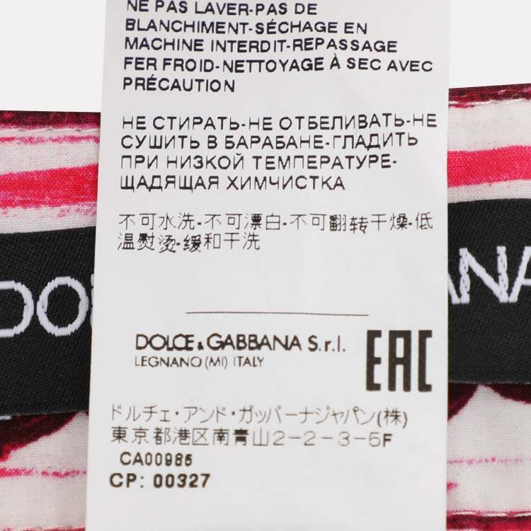 Pre Owned Dolce & Gabbana Multicolor Majolica Print Cotton Cropped Trousers S