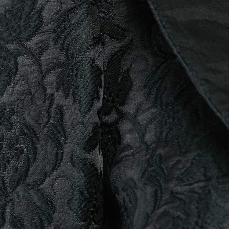 Pre Owned Dolce & Gabbana Black Jacquard Ruffled Bolero Jacket S