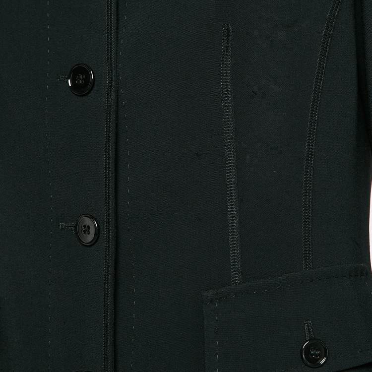 Pre Owned Dolce & Gabbana Black Crepe Blazer and Skirt Set M