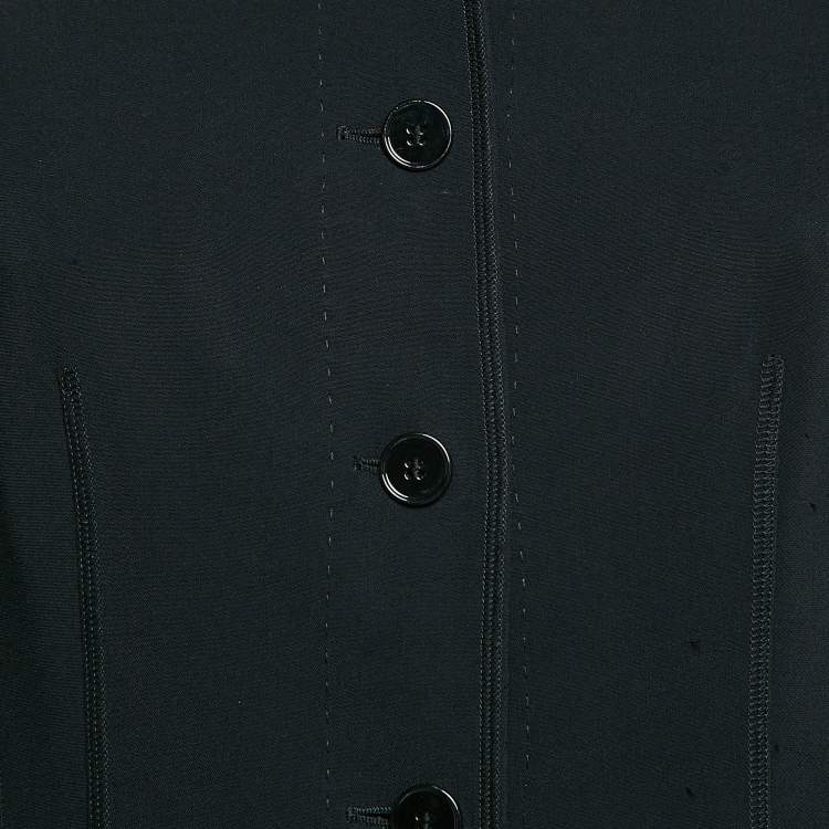 Pre Owned Dolce & Gabbana Black Crepe Blazer and Skirt Set M