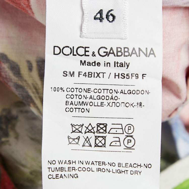 Pre Owned Dolce & Gabbana Multicolor Floral Print Tiered Knee Length Skirt L