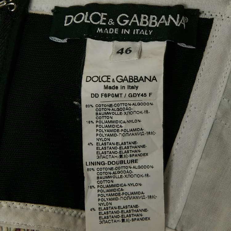 Pre Owned Dolce & Gabbana Multicolor Printed Cotton Mini Dress L