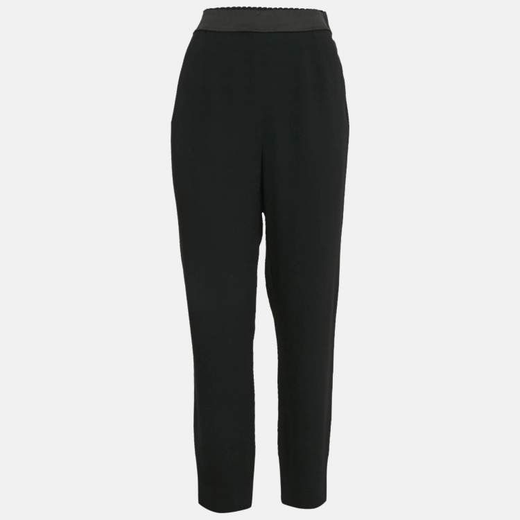 Pre Owned Dolce & Gabbana Black Stretch Crepe Skinny Pants L