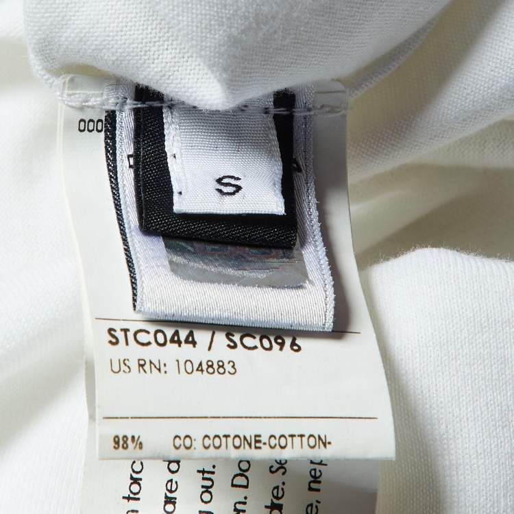 Pre Owned Dolce & Gabbana White Cotton Tweed Trimmed T-Shirt S