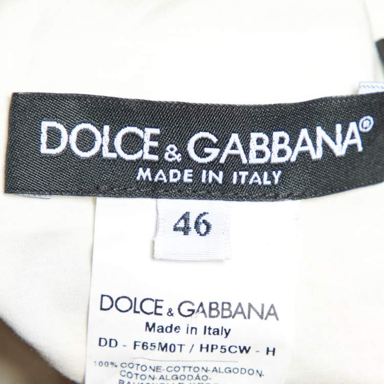 Pre Owned Dolce & Gabbana Multicolor Floral Print Cotton Pleated Midi Dress L