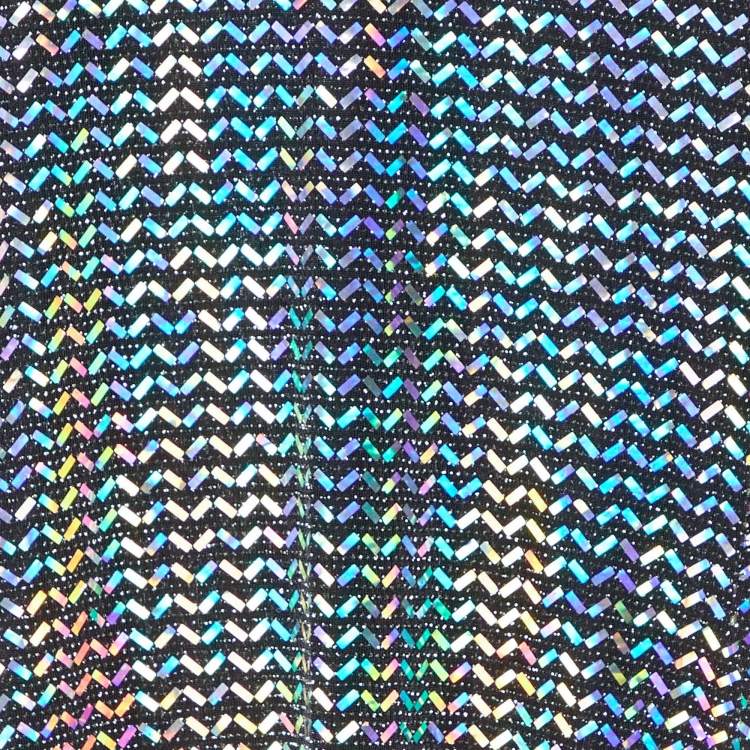 Pre Owned Dolce & Gabbana Black Holographic Lurex Jersey Turtle Neck Mini Dress S