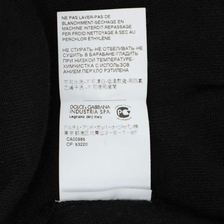 Pre Owned Dolce & Gabbana Black Wool/Silk Sweaters Cardigan M