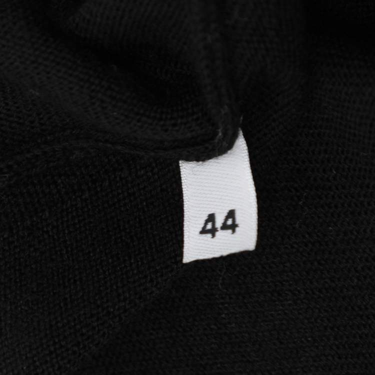 Pre Owned Dolce & Gabbana Black Wool/Silk Sweaters Cardigan M