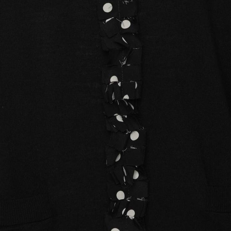 Pre Owned Dolce & Gabbana Black Wool/Silk Sweaters Cardigan M