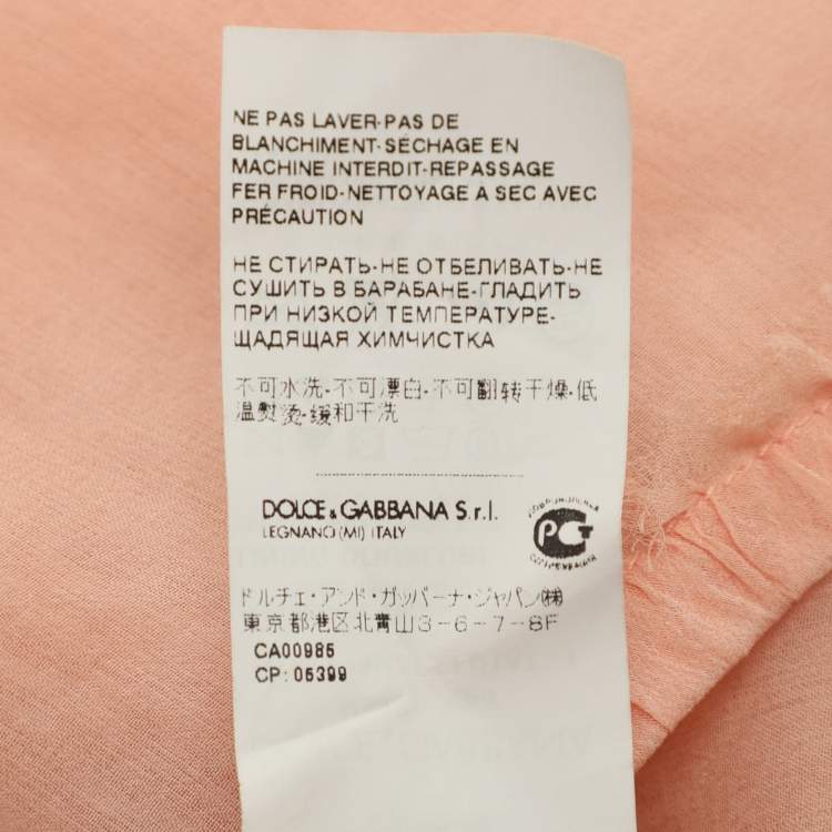 Pre Owned Dolce & Gabbana Pink/Gold Lurex/Silk Sets S