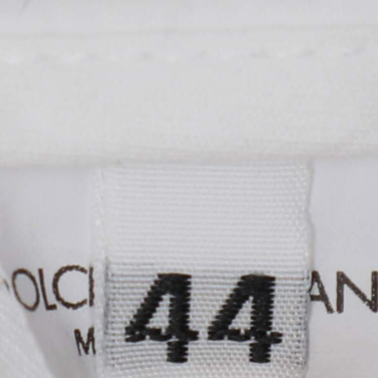 Pre Owned Dolce & Gabbana White Cotton Trouser M