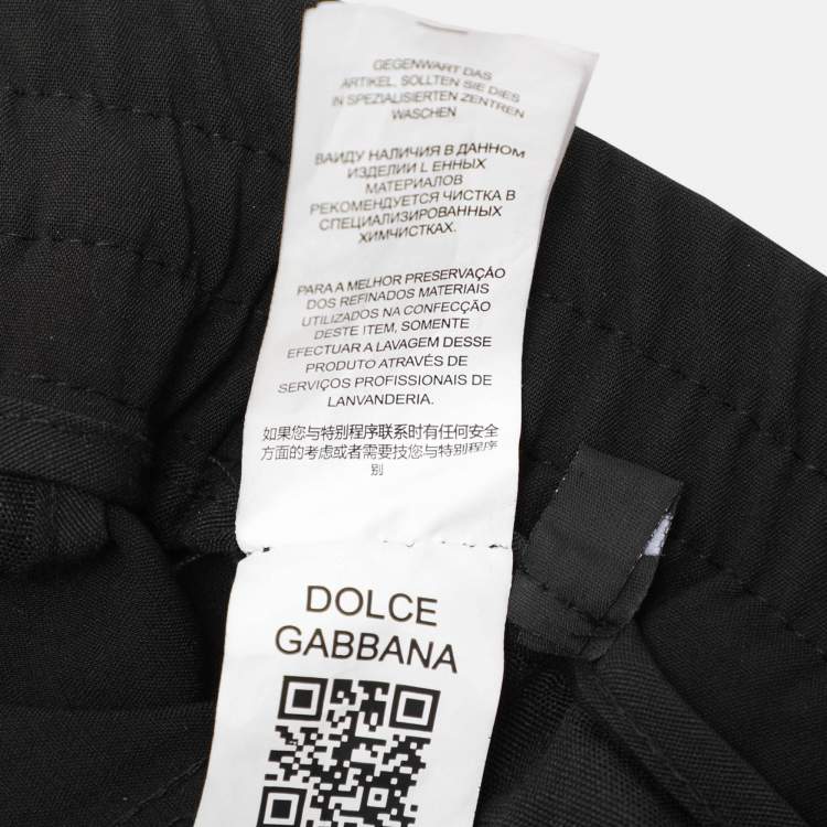 Pre Owned Dolce & Gabbana Black Cotton Jogger XS