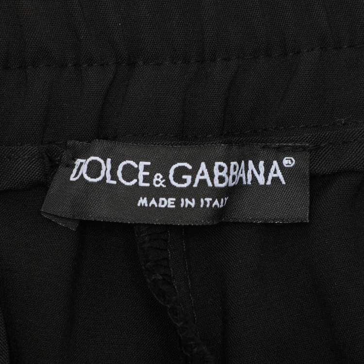 Pre Owned Dolce & Gabbana Black Cotton Jogger XS