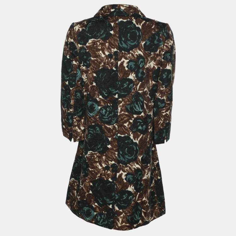 Pre Owned Dolce & Gabbana Multicolor Floral Print Cotton Trench Coat S