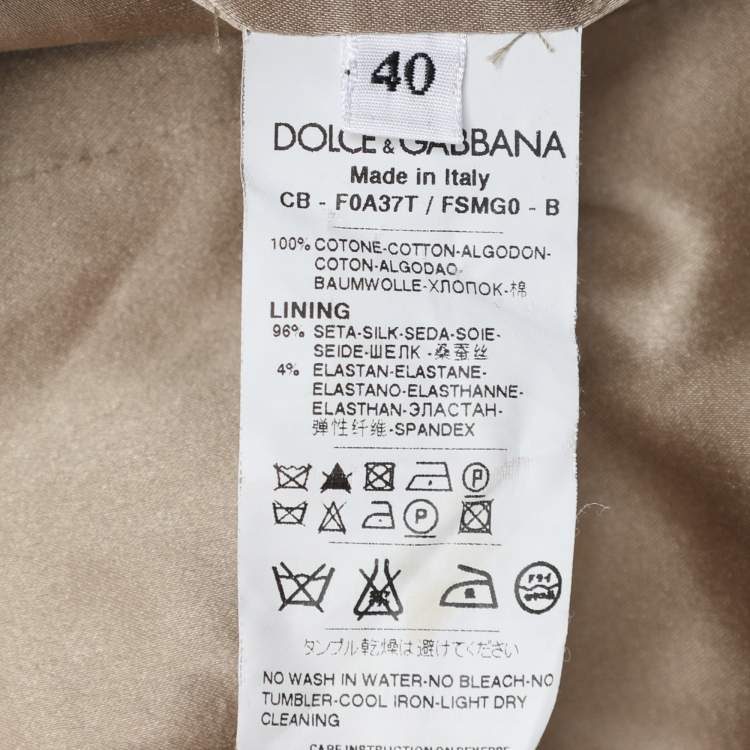 Pre Owned Dolce & Gabbana Multicolor Floral Print Cotton Trench Coat S