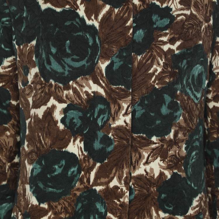 Pre Owned Dolce & Gabbana Multicolor Floral Print Cotton Trench Coat S