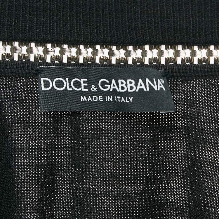 Pre Owned Dolce & Gabbana Black Embellished Wool Cardigan M