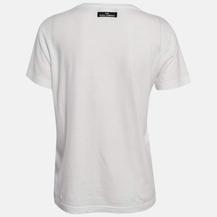 Dolce & Gabbana 半袖 KIM tシャツ Dolce & Gabbana x KIM DOLCE&GABBANA Logo Plaque Cropped T