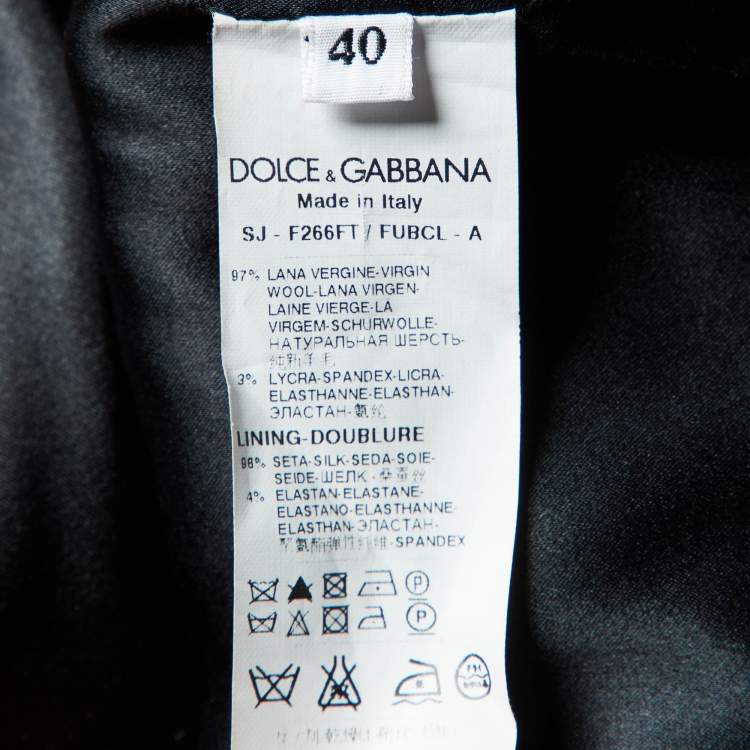 Pre Owned Dolce & Gabbana Red Wool Cropped Coat S