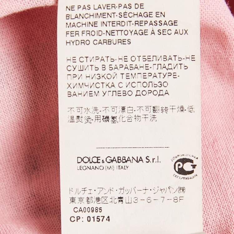 مملوكة مسبقًا Dolce & Gabbana Pink Floral Print Jersey Sequin Embellished Sleeveless T-Shirt L
