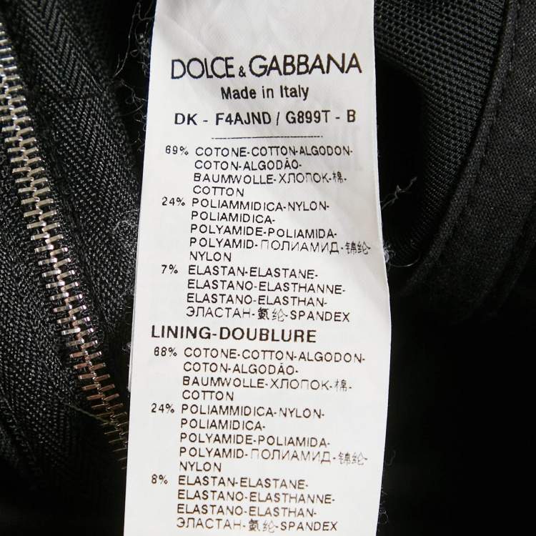 مملوكة مسبقًا Dolce & Gabbana Navy Blue Denim and Jersey Logo Waist Band Pencil Skirt S