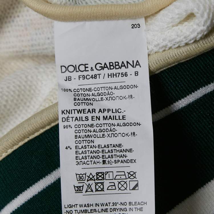 Pre Owned Dolce & Gabbana Yellow Sunflower Print Cotton Knit Zip-UP Hoodie XS