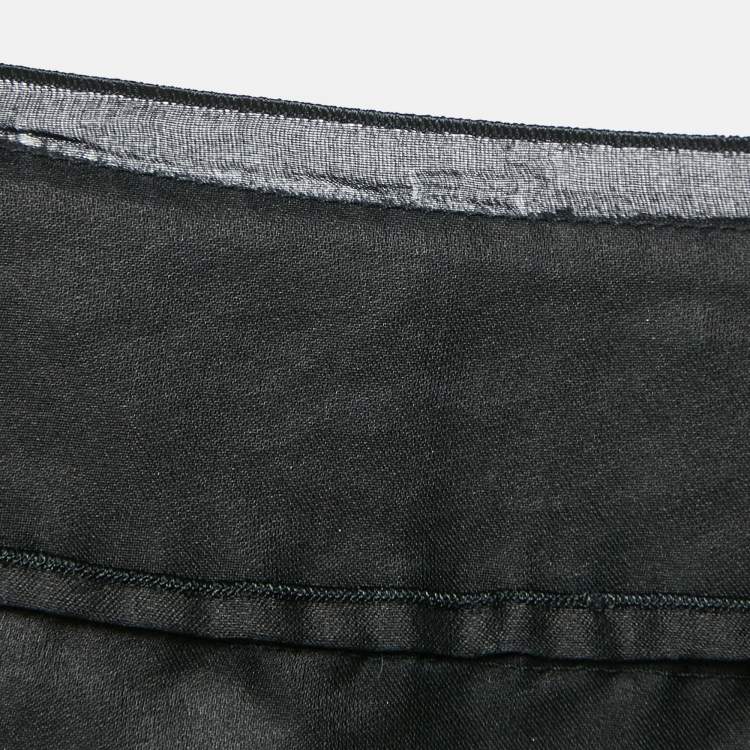 مملوكة مسبقًا Dolce & Gabbana Black Crepe Pleated Mini Skirt L